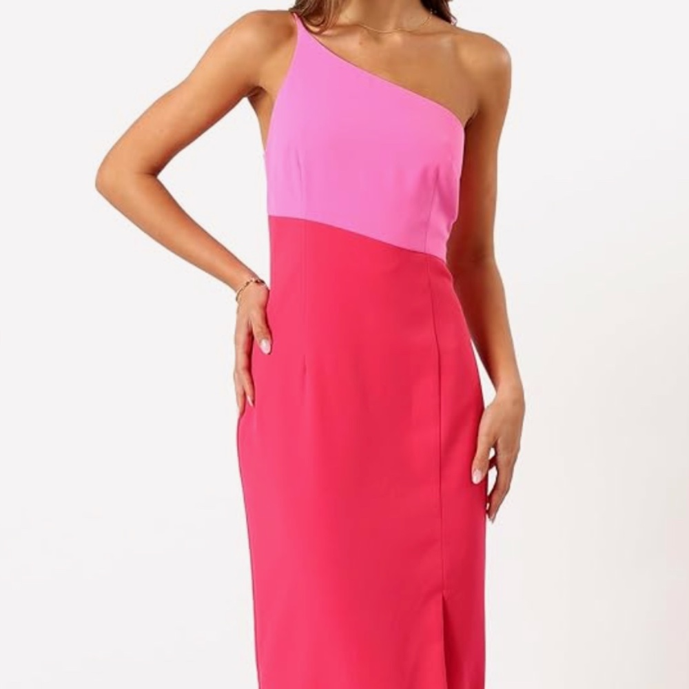 Petal & Pup One Shoulder Pink Xiomar Dress